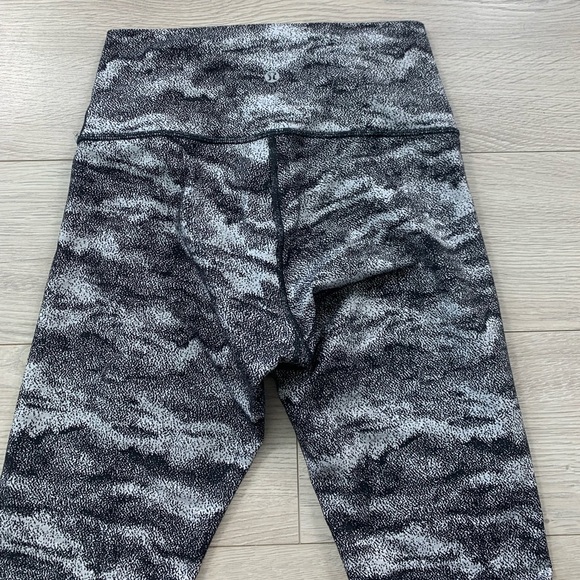 Lululemon Wunder Under Hi-Rise Tight Luon Hazy Days Black White - Picture 7 of 13